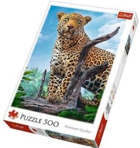 Trefl puzzle 500 Dziki lampart 37332 kot