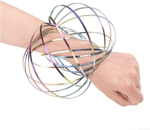 Kinetic Rings Bransoletka stalowa magiczna tęczowa