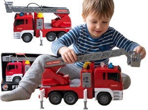 DUŻE AUTO STRAŻ POŻARNA wysuwana drabina z sikawką na wodę