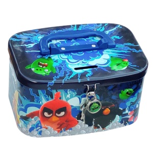 duża blaszana skarbonka kuferek zamykana Angry Birds