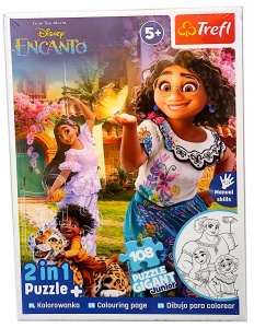Puzzle TREFL 108 GIGANT Junior Encanto + malowanka