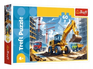 TREFL puzzle 60 Koparka na placu budowy