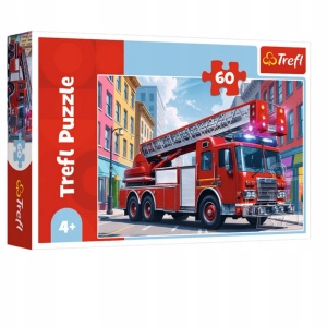 TREFL puzzle 60 Straż Pożarna - wóż strażacki z drabiną