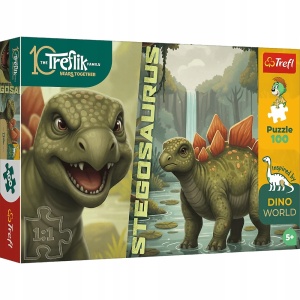 TREFL puzzle 100 Dino World Dinozaury - Stegozaur - stegosaurus