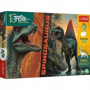 TREFL puzzle 100 Dino World Dinozaury - Spinozaur - spinosaurus