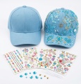 Czapka do ozdabiania kryształkami niebieska