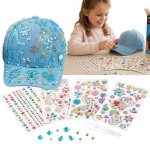 Czapka do ozdabiania kryształkami niebieska