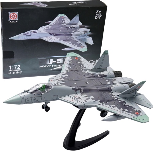 model do składania z klocków myśliwiec SU-57 skala 1:72 - klocki malowane