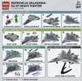 model do składania z klocków myśliwiec SU-57 skala 1:72 - klocki malowane