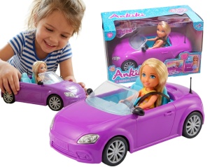 LALKA z autkiem cabrio  lalka + autko kabriolet