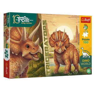 TREFL puzzle 100 Dino World Dinozaury - Triceratops