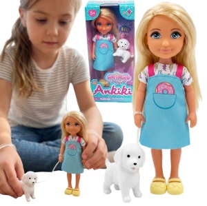 LALKA z pieskiem mini laleczka i piesek