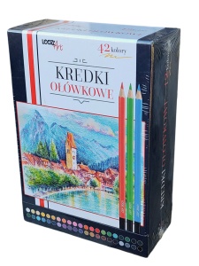 Kredki ołówkowe Majewski 42 szt. w pudełku