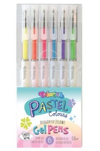Colorino pastelowe długopisy żelowe 6 kolorów