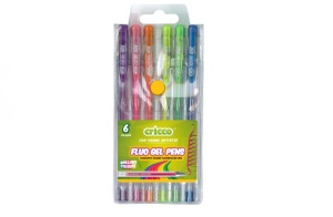 Cricco neonowe długopisy żelowe 6 kolorów