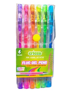 Cricco neonowe długopisy żelowe 6 kolorów
