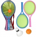 kolorowy badminton dla dzieci z piłką i lotką w pokrowcu
