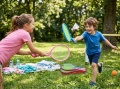 kolorowy badminton dla dzieci z piłką i lotką w pokrowcu