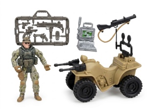 Żołnierzyki10cm + quad + akcesoria do zabawy