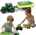 Duży ciągnik z przyczepą rozrzutnik TRAKTOR z napędem 50cm