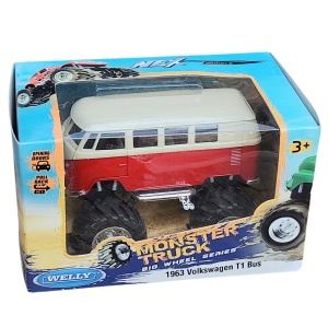 Volkswagen T1 MONSTER TRUCK 1:34 MODEL 47004 czerwony