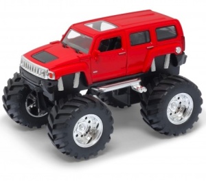 Hummer H3 MONSTER TRUCK 1:34 MODEL 47001 czerwony
