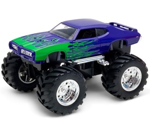 Pontiac GTO 1969  MONSTER TRUCK 1:34 MODEL 47008S1 fioletowy
