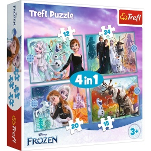 Trefl puzzle 4w1Kraina Lodu - Frozen 
