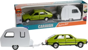 FSO Polonez 1500 1:34 i przyczepka kampingowa Niewiadów Welly