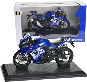 Suzuki GSX 1000R 1:12 model motocykla światło i dźwięk niebieski