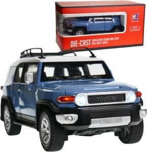 Toyota FJ Land Cruiser 1:24 metalowy światło dźwięk otwierany