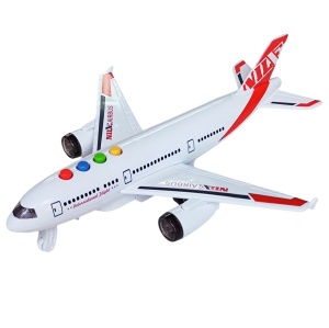 samolot pasażerski Airbus światła dźwięk napęd 