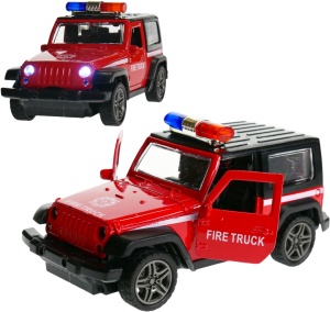 Jeep terenowy światła dźwięk straż pożrna FIRE DEPT. czerwony