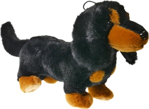 maskotka piesek jamnik czarny 30cm