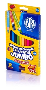 kredki trójkątne JUMBO 12 kolorów