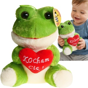 maskotka żaba żabka Dorotka z Sercem Kocham Cię 23cm