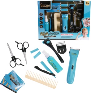 Zestaw Małego Fryzjera Barber z Maszynką na baterie + akcesoria