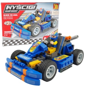 DROMADER 26503 klocki WYŚCIGI niebieski bolid sportowy 216 elementów