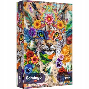 Trefl puzzle Flamingo 600 Kolaż Inspiracji - Kot