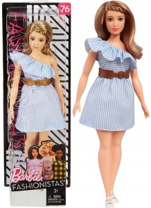 Lalka Barbie - Fashionistas sukienka w paski FJF41 kolekcja 2017
