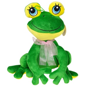 duż maskotka pluszowa żaba Dorotka kumkająca 26cm