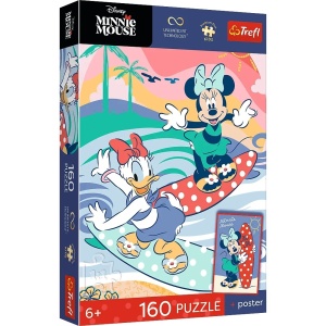 TREFL puzzle 160 Disney Myszka Minnie i Daisy + plakat