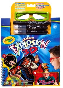 Crayola Eksplozja kolorów 3D - malowanie w trzech wymiarach okulary w zestawie