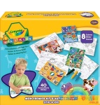 Crayola Zestaw Rysuj i Naklejaj - 40 naklejek i kredki