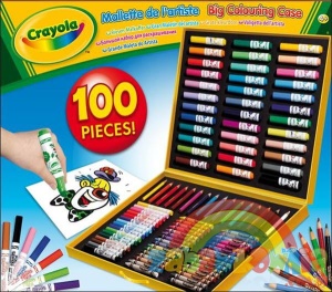 Crayola Core MAXI zestaw 100 elementów kredek i mazaków ślicznej walizce