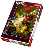 Trefl  Puzzle 1500 elementów Kwiaty na marmurowej półce