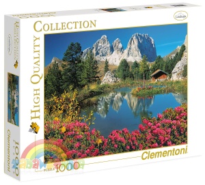 Clementoni puzzle 1000 elementów Włochy - Dolomity - Passo Pordoi widok na Sassoluengo