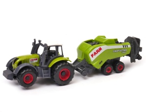 Mała Farma Traktor z przyczepą - prasozwijarka