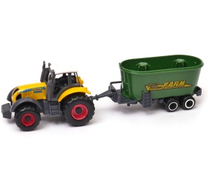 Mała Farma Traktor z przyczepą - rozsiewacz