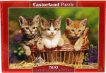 Castorland puzzle 500 elementów - kotki w wiklinowym koszu